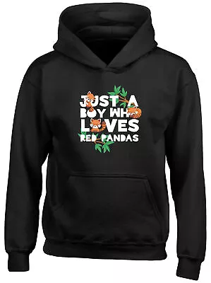 Buy Just A Girl Kids Hoodie Who Loves Red Pandas Boys Girls Gift Top • 13.99£