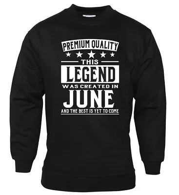 Buy Mens Sweatshirt T-Shirt Legend Birthday T-Shirt June 20th 90th Present Gift • 17.95£