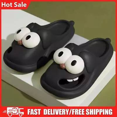 Buy Big Eye Dog Slippers Non-Slip Lightweight Gifts For Men And Women (Black 40-41) • 11.99£