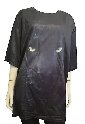 Buy Black Panther Big Cat Black Short Sleeved Print T Shirt Top Men's Size 5XL 58  • 11.99£