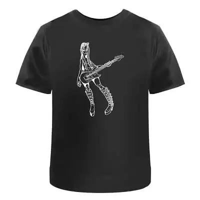 Buy 'Rock Chick With Guitar' Men's / Women's Cotton T-Shirts (TA013899) • 11.99£