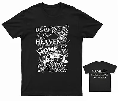 Buy Memorial Husband T-Shirt Forever In My Heart Heaven Tribute Tee  Custom • 13.95£