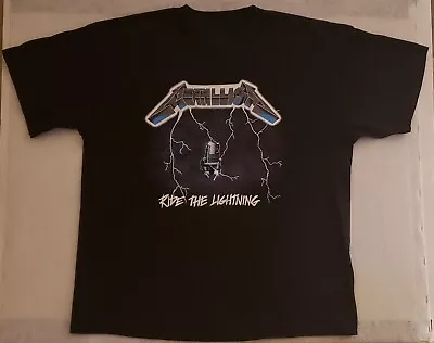 Buy METALLICA Ride The Lightning Size XXL Black T-Shirt • 12.78£