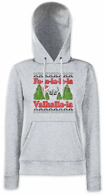 Buy Fa-la-la-la-la Valhalla-la Women Hoodie Sweatshirt Vikings Fun Merry Christmas • 41.99£