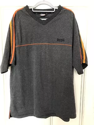 Buy LONSDALE Men’s T-shirt Grey Orange Stripes XXL • 1£