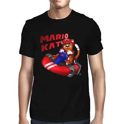 Buy 1Tee Mens Mario Kat Cat Gaming T-Shirt • 7.99£