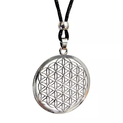 Buy Flower Of Life Necklace Pendant Sacred Geometry Reiki Yoga Peace Cord Jewellery • 6.75£