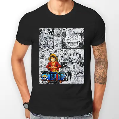 Buy Luffy One Piece Manga Strip Anime Pirate Unisex Tshirt T-Shirt Tee ALL SIZES • 17£