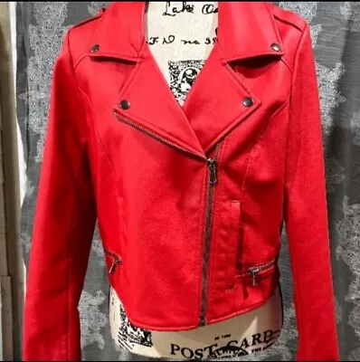 Buy Women's Red Faux Leather Riverdale South Side Serpents Jacket • 45.61£