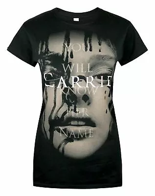 Buy Carrie Black Short Sleeved T-Shirt (Womens) • 14.99£