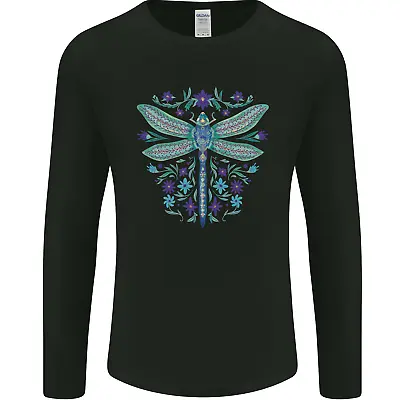 Buy A Floral Dragonfly Mens Long Sleeve T-Shirt • 11.99£
