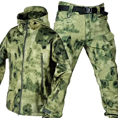 Buy Mens Combat Waterproof Warm Hooded Jacket Outdoor Tactical Coat PANT - PLUS Size • 49.99£