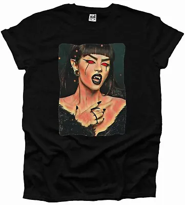 Buy Bride Of Dracula Sexy Vampire Woman Emo Gothic Horror Mens Tshirt Unisex UK • 9.99£
