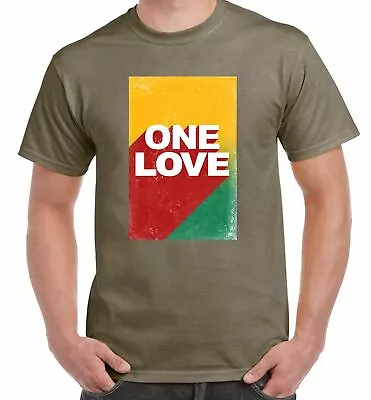 Buy One Love Rasta Colours Men's T-Shirt • 12.95£