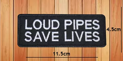 Buy Loud Pipe Save Lives Biker Embroidered Patch Iron Or Sew On Badge Logo Applique • 2.99£