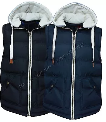 Buy New Mens Body Warmer Gilet Hoodie Hooded Contrast Hood Sleeveless Jacket S - XXL • 22.95£