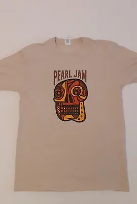 Buy Pearl Jam 2018 Tour T-shirt Beige Size Large • 35.99£