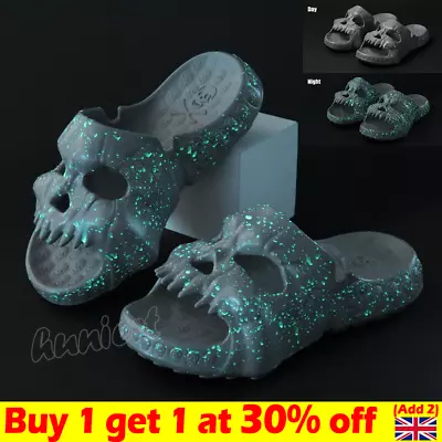 Buy Skull Design Sandals Men Women Slippers In/Outdoor Fun Slippers ^UK Size 4-11.5 • 12.89£