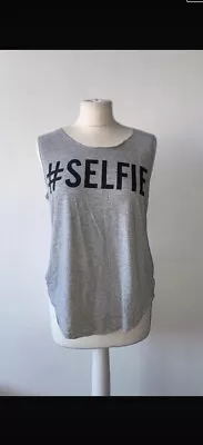 Buy Grey Marl Sleeveless Vest Top #Selfie M/L • 3£