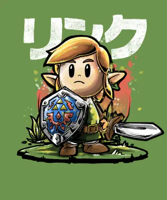 Buy Legend Of Zelda Link's Awakening T-Shirt - Green Male Small Shirt - Nintendo • 6.99£