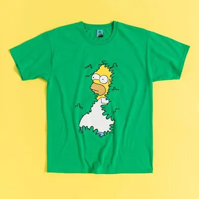 Buy Official The Simpsons Homer Hedge Green T-Shirt : S,M,L,XL,XXL,3XL • 19.99£