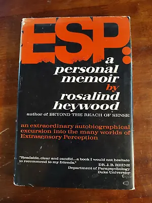 Buy ESP: A Personal Memoir By Rosalind Heywood, 1964 BCE, Book Appears New! W/ D/J • 27.57£