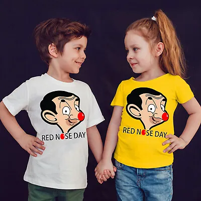Buy New Kids Adult RED NOSE DAY Tshirt Funny Cartoon Girls Boys Comic Relief Tee • 7.99£