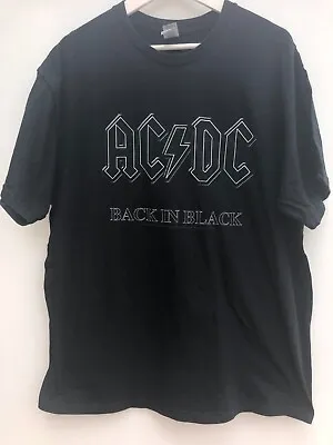 Buy ACDC Back In Black T Shirt Gildan Hammer Band Mens XL • 14.99£