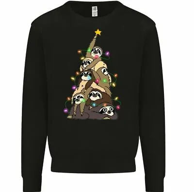 Buy Sloth Christmas Tree Sweatshirt Mens Funny  Unisex Kids Boys Girls Ugly Jumper • 15.99£
