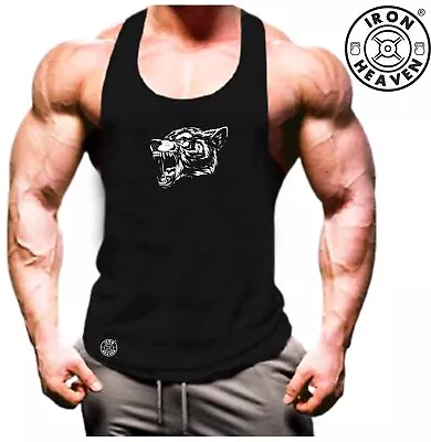 Buy Wolf Vest Gym Clothing Bodybuilding Training Workout Fitness Boxing MMA Tank Top • 11.03£