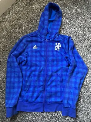 Buy Chelsea FC Mens Hoody Zip Jacket Adidas Football Medium • 19.99£