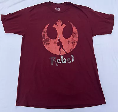 Buy STAR WARS Rebel Alliance Logo T-Shirt ROGUE ONE Cassian Andor JEDI Men's XL MINT • 23.60£