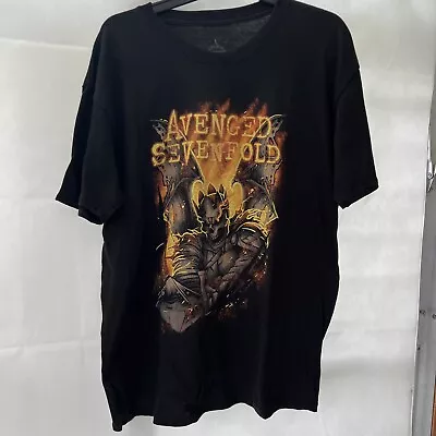 Buy Avenged Sevenfold Shirt Men Size Large Black Band Concert Shepard Of Fire • 19.99£