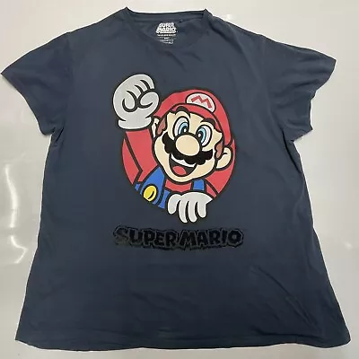 Buy Super Mario T Shirt Primark Nintendo Navy Large • 7.99£