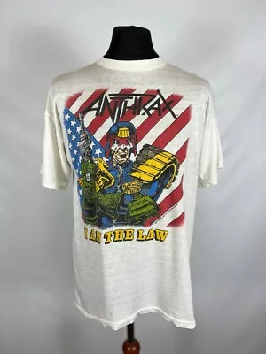 Buy Vintage Anthrax “I Am The Law” 1987 Rock Band T-shirt • 215£