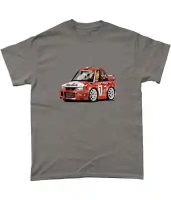Buy Mitsubishi Lancer Evolution VI Tommi Makinen Cartoon Style T-Shirt. • 17.99£