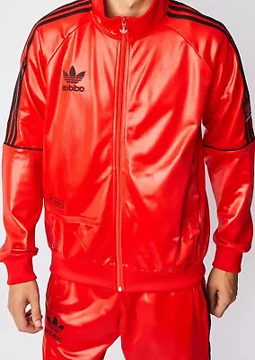 Buy Adidas Chile 20 Jacket Red Large Leather Wet Look Lads Sexy Gay • 159£