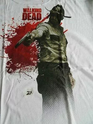 Buy Walking Dead  Rick With Blood Splatter  Mens 2x Unisex T-Shirt - New • 15.15£