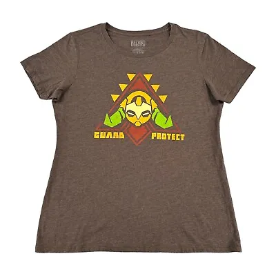 Buy Blizzard Overwatch T Shirt Guard Protect Graphic Womens Size 2XL Brown • 14.06£