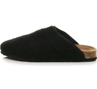 Buy Mens Comfy Mule Slippers Slip On Cushioned Soft Black Upper House Shoes Size  • 9.95£