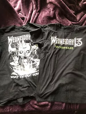 Buy 2 X Official Wednesday 13 T-shirts Large • 30£
