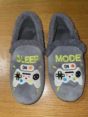 Buy Wonder Nation Boys Game Over Sleep Mode Gamer Slippers Size 4-5 • 7.21£