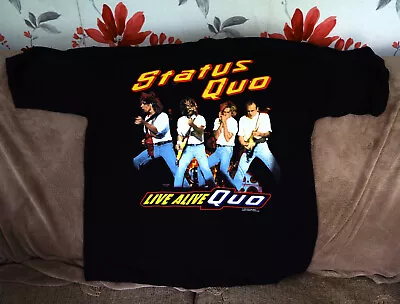 Buy Status Quo Vintage Memorial T-Shirt Live Alive UK & Eorope 1992 Tour/FREE Post • 14.50£
