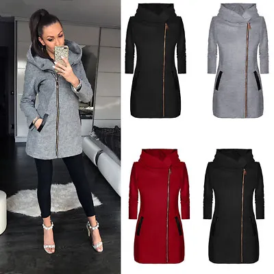 Buy Womens Fleece Lined Hoodie Sweatshirt Jacket Zipper Slim Fit Winter Warm Outwear • 25.87£