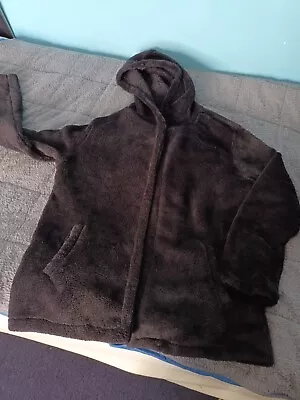 Buy Brand New Ladies Black Teddy Fleece Hoody Jacket Sz Large • 8£