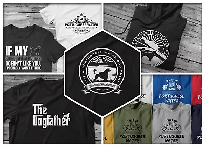 Buy Portuguese Water T Shirt Hoodie Dog Walking Owner Gift B2G1F! • 26.99£
