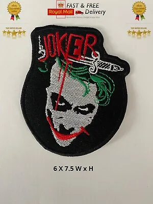 Buy Joker Face/The Joker Batman New Embroidered Sew/Iron On Patch Badge Jacket N-42 • 2.09£