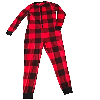 Buy Old Navy Pajamas Large Thermal Waffle Knit Buffalo Plaid Red Holiday Union Suit • 25.50£