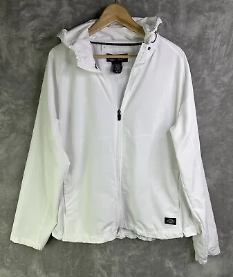 Buy Dickies Jacket Women’s 2XL Full Zip White Long Sleeve Hooded WindBreaker • 19.17£