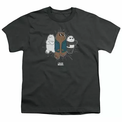 Buy We Bare Bears Jacket Kids Youth T Shirt Licensed Cartoons Tee Charcoal • 20.07£